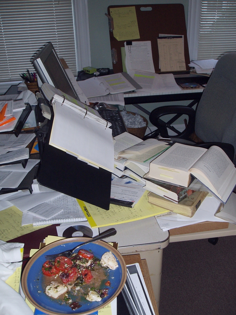 Beethoven book with still life and parking tickets