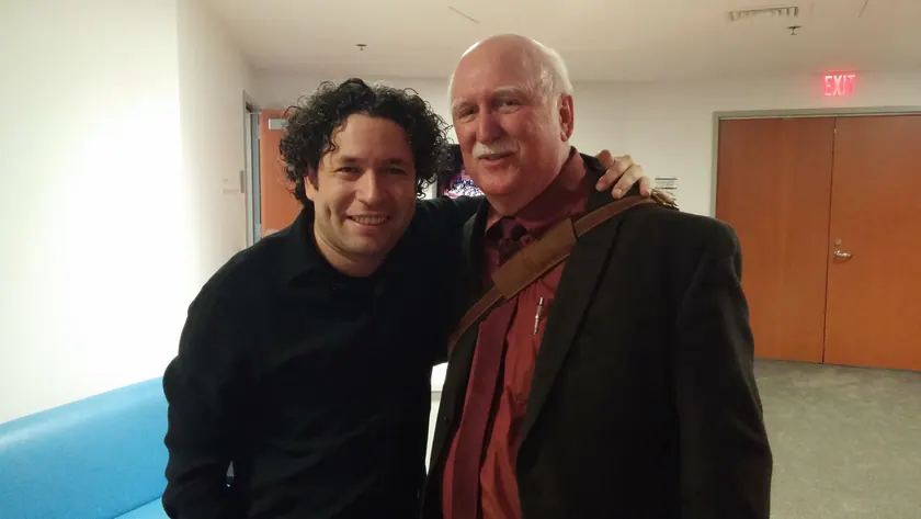 Jan Swafford with Gustavo Dudamel